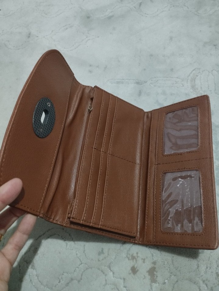 Kahverengi Deri Kadın Cüzdan - Görsel 2