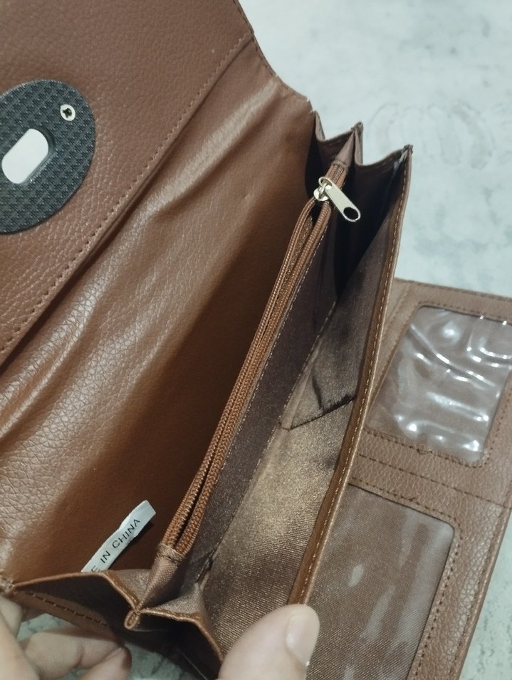 Kahverengi Deri Kadın Cüzdan - Görsel 3