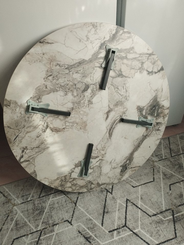 Bej ve gri mermer desenli masa üstü - Görsel 2