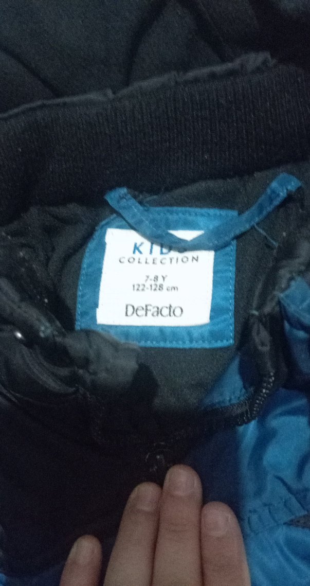 Erkek Çocuk Düğmeli Koyu Mavi Mont - Görsel 2