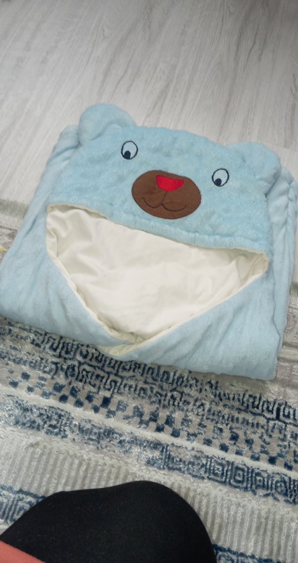 Nakışlı Mavi Bebek Battaniyesi - Görsel 3