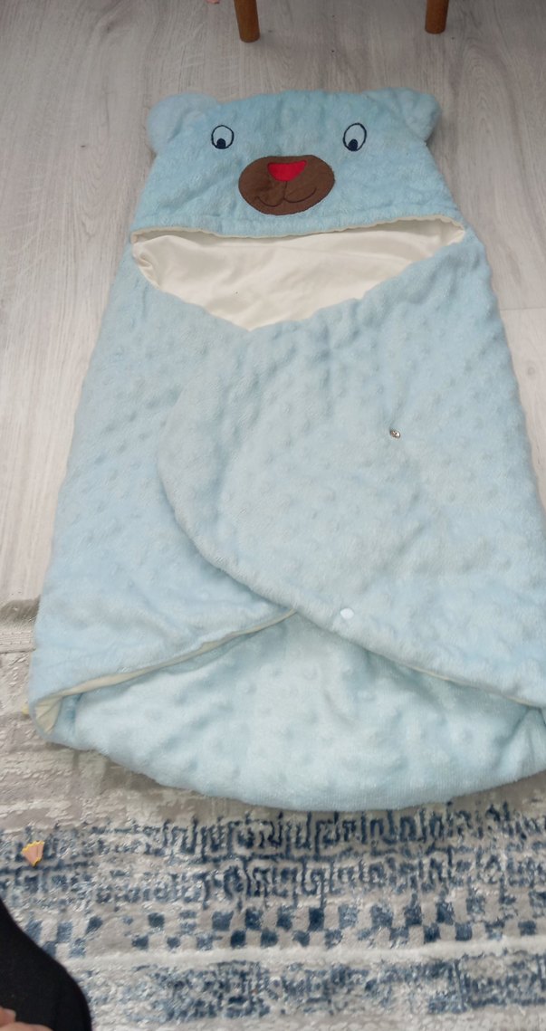 Nakışlı Mavi Bebek Battaniyesi - Görsel 2