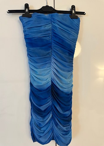 Zara drapeli elbise - Görsel 3