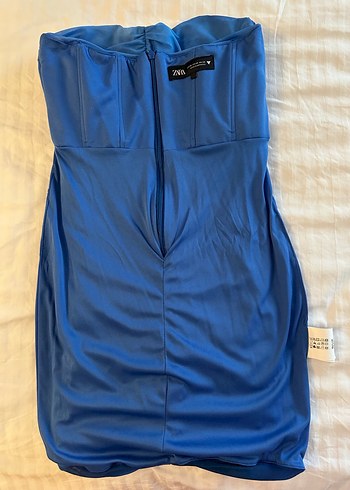 Zara drapeli elbise - Görsel 4