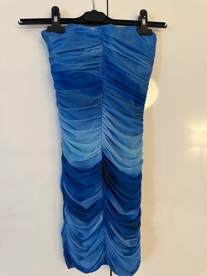 Zara drapeli elbise - Görsel 3