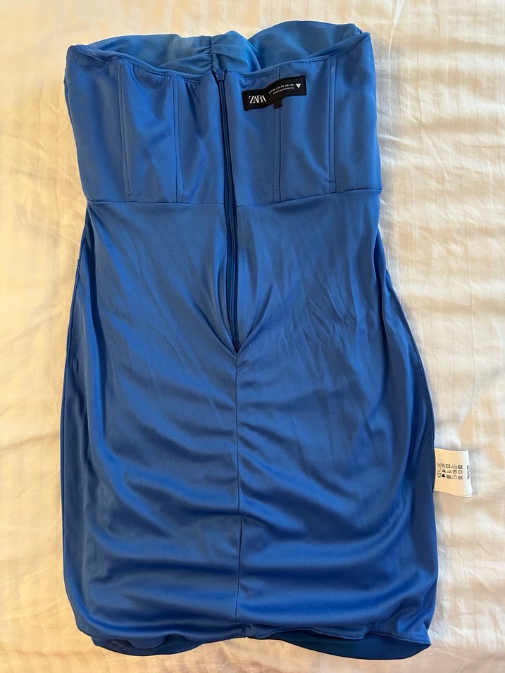 Zara drapeli elbise - Görsel 4