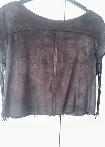 Zara süet bluz - Görsel 3