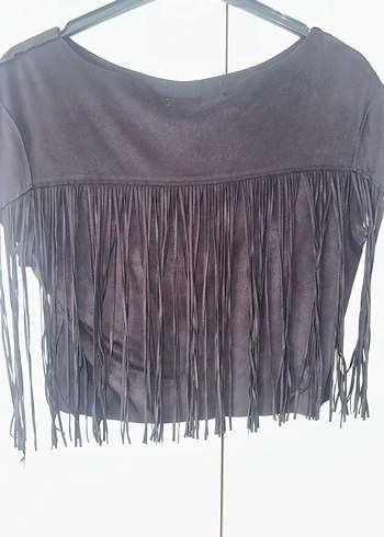 Zara süet bluz - Görsel 2