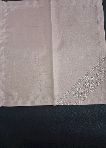 Çeyizlik 12 kişilik Güpürlü Masa Örtüsü Seti (Pudra) - Görsel 6