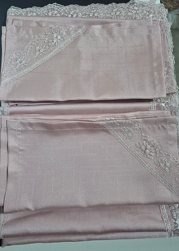 Çeyizlik 12 kişilik Güpürlü Masa Örtüsü Seti (Pudra) - Görsel 3