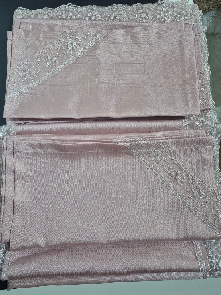 Çeyizlik 12 kişilik Güpürlü Masa Örtüsü Seti (Pudra) - Görsel 3