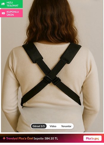 Siyah Bebek Taşıyıcı Kanguru çok yönlü bebek taşıma - Görsel 2