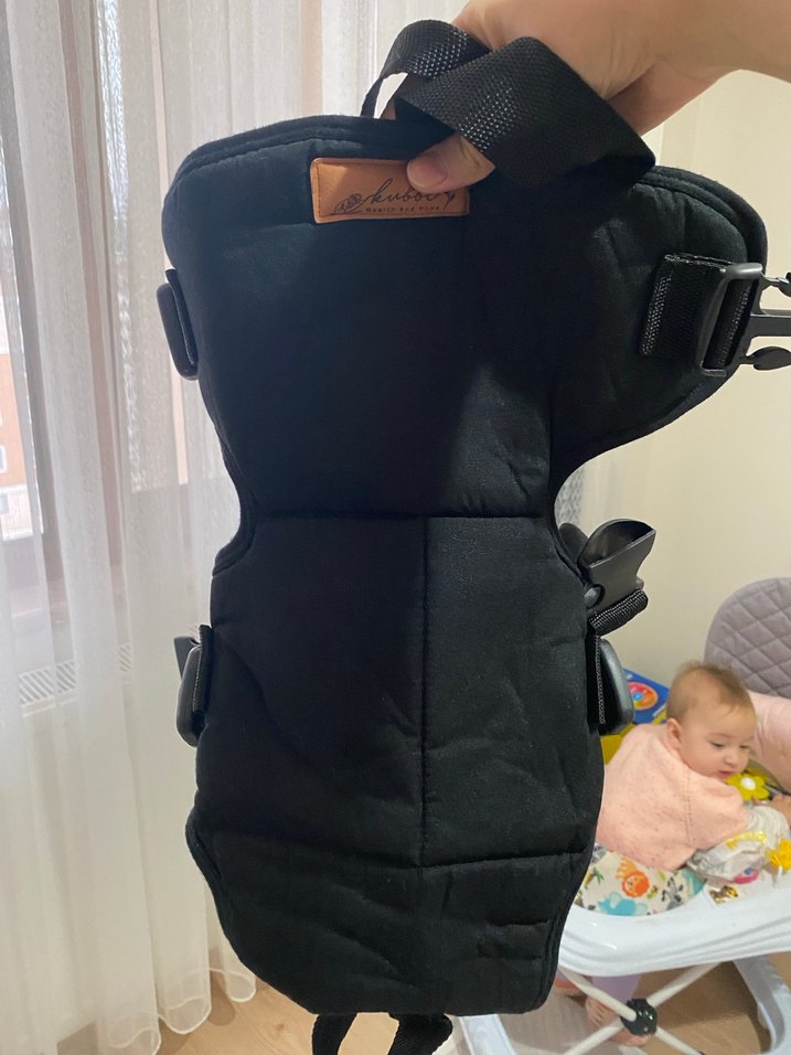 Siyah Bebek Taşıyıcı Kanguru çok yönlü bebek taşıma - Görsel 4