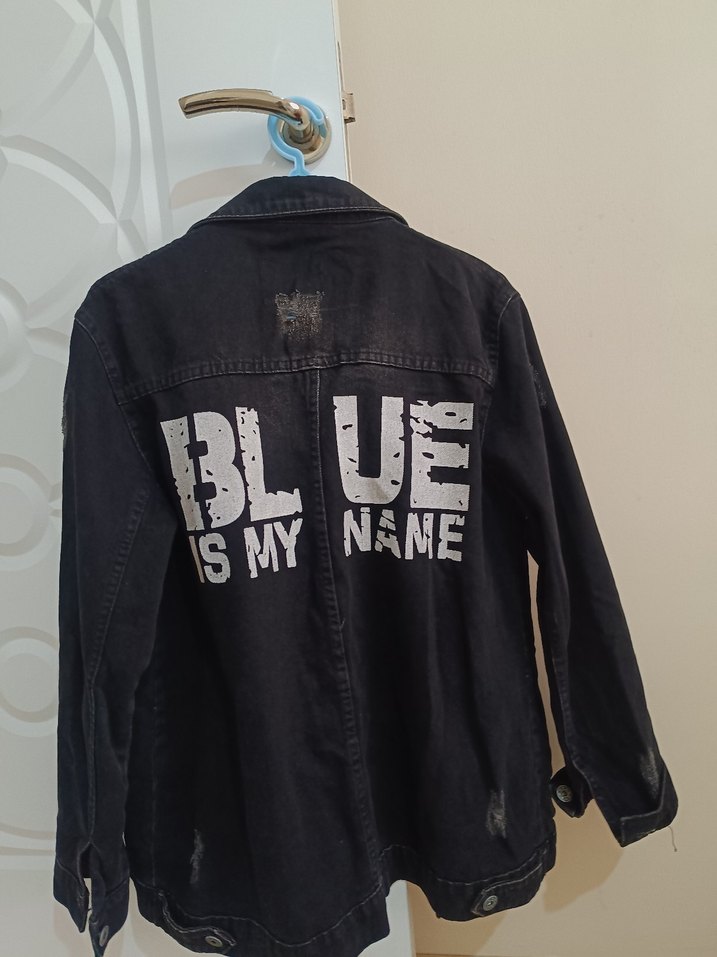 Siyah Düğmeli Kadın Denim Ceket - Görsel 2