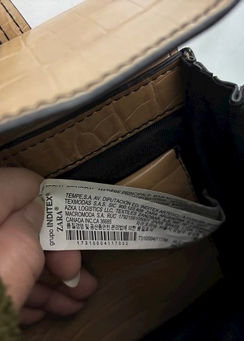 Bej Deri Kadın Çanta Yılan Desenli - Görsel 5