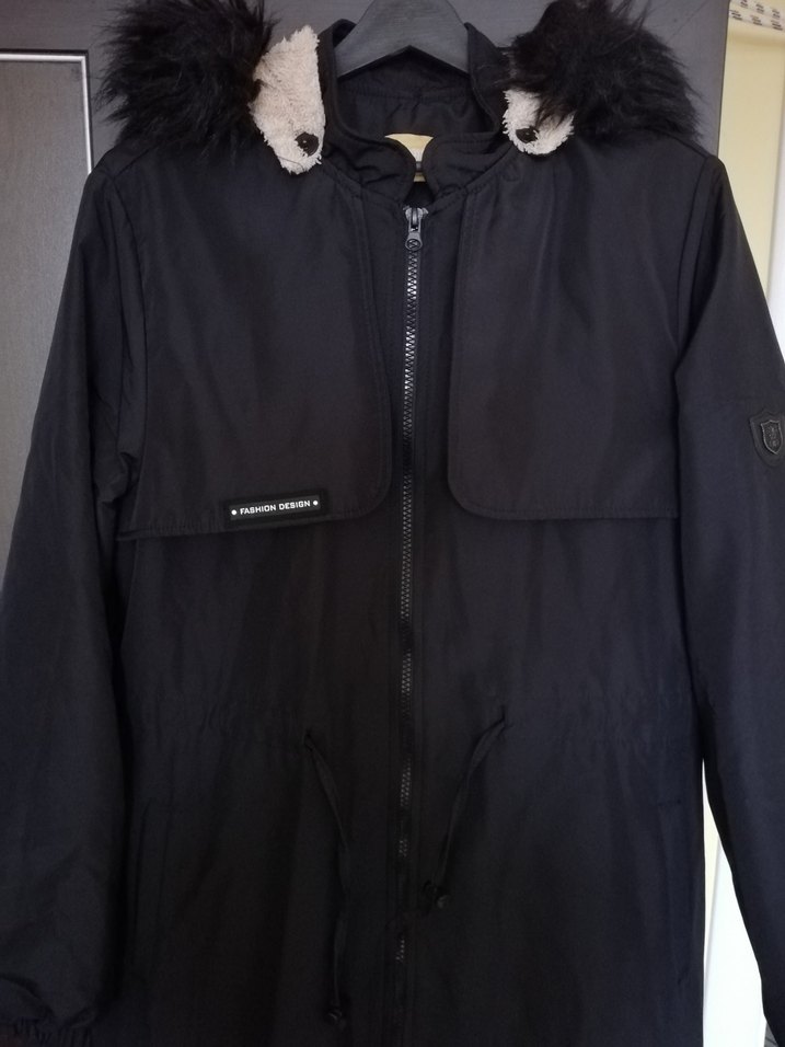 Siyah Uzun Kadın trençkot - Görsel 2