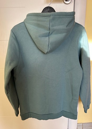 Mint yeşili Kapüşonlu Rahat Kesim Sweatshirt - Görsel 2