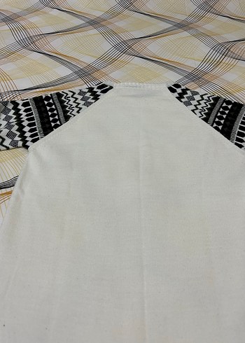 Erkek Beyaz Triko Kazak - Görsel 3