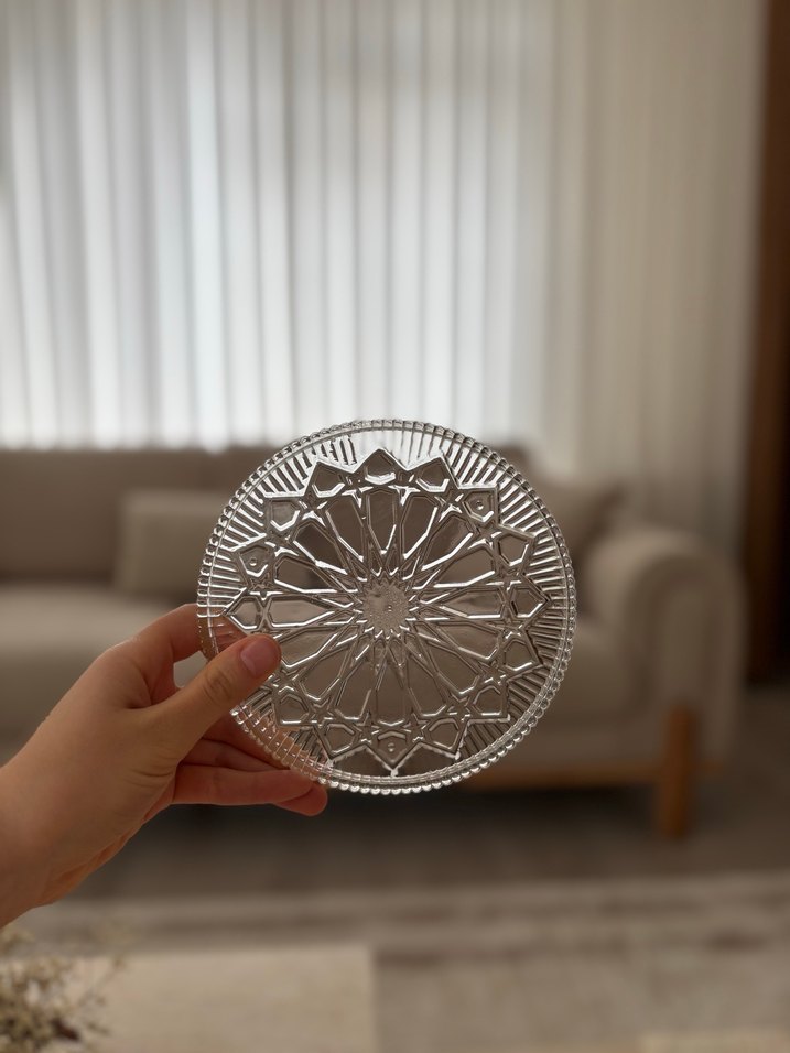 6 Kişilik Desenli Pasta Tabağı - Görsel 3