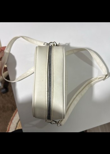 Beyaz Calvin Klein Jeans Deri Çapraz Çanta - Görsel 4