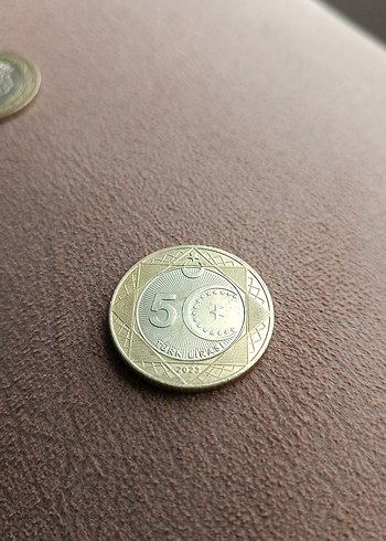5 Lira Altin Renkli Turk Lirasi Parasi Hatira