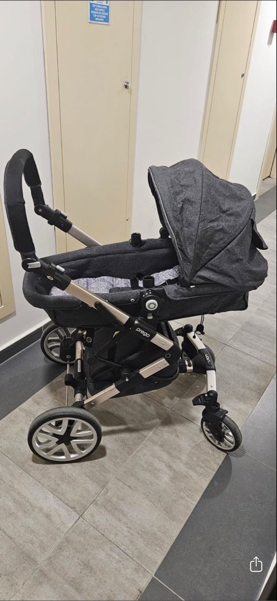 Gri Bebek Arabası Katlanabilir Model Prego - Görsel 2