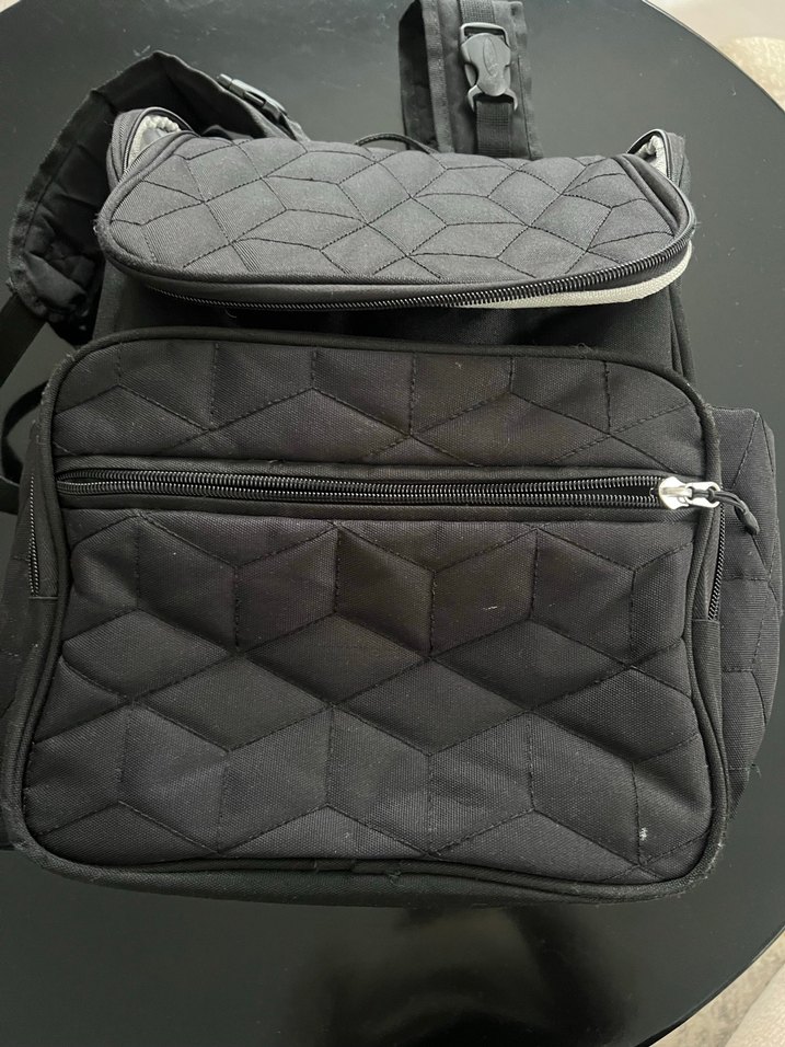 Fermuarlı Siyah Anne çantası - Görsel 2