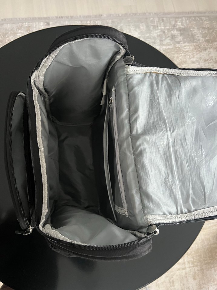 Fermuarlı Siyah Anne çantası - Görsel 3