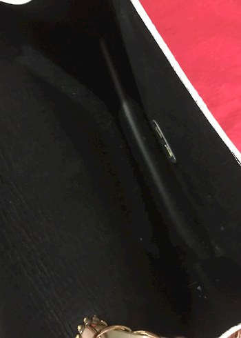 Beyaz Yılan Derisi Desenli Zincir Detaylı Kadın Çanta - Görsel 3