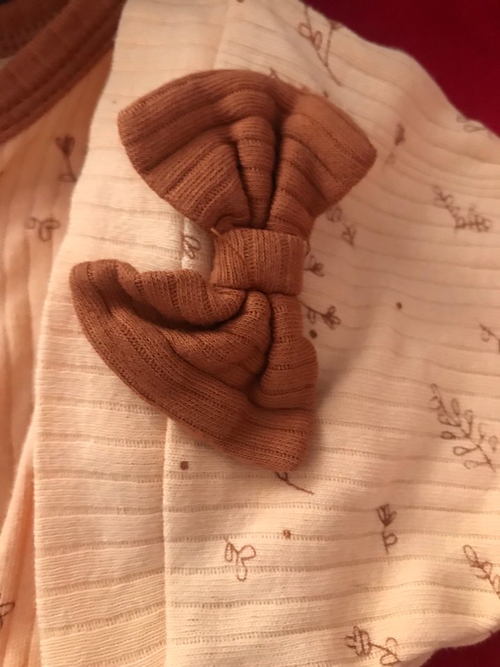 Kahverengi Fırfırlı Bebek Tulum - Görsel 3