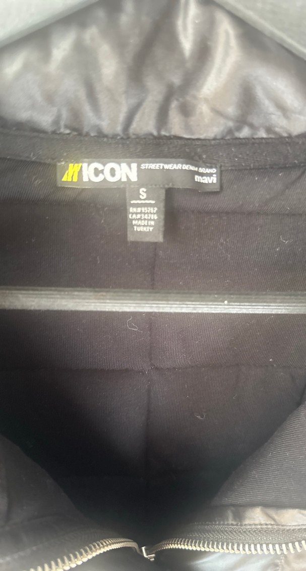 Siyah Kısa ve Fermuarlı Kadın sweat - Görsel 2