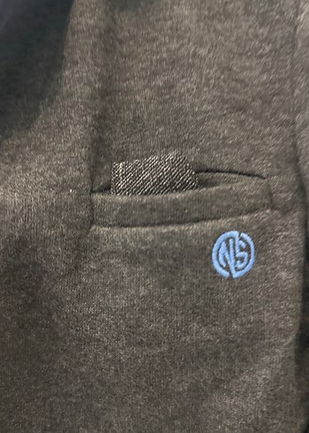 Nebbati Marka Düğmeli Mavi Uzun Kollu Gömlek ve blazer ceket - Görsel 6