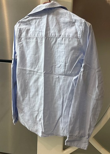 Nebbati Marka Düğmeli Mavi Uzun Kollu Gömlek ve blazer ceket - Görsel 4