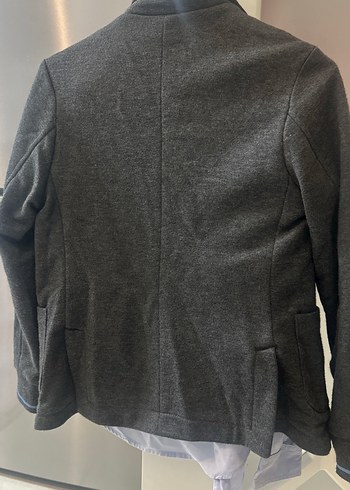 Nebbati Marka Düğmeli Mavi Uzun Kollu Gömlek ve blazer ceket - Görsel 9