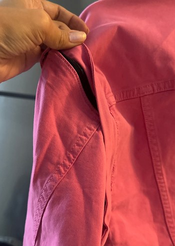 Pembe Fermuarlı Street Wear Kadın Ceket - Görsel 5