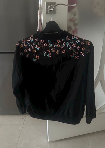 Nakışlı Fermuarlı twist Kadın Ceket - Görsel 3