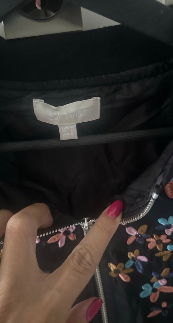 Nakışlı Fermuarlı twist Kadın Ceket - Görsel 2