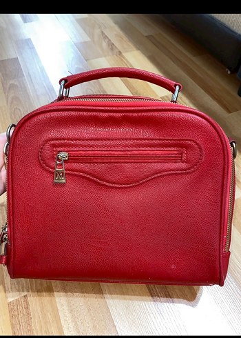 Madame Kırmızı Deri Fermuarlı Kadın Çanta - Görsel 2