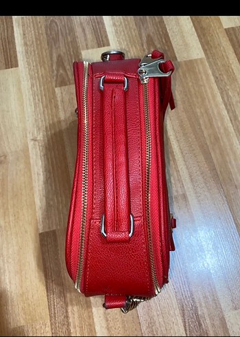 Madame Kırmızı Deri Fermuarlı Kadın Çanta - Görsel 4