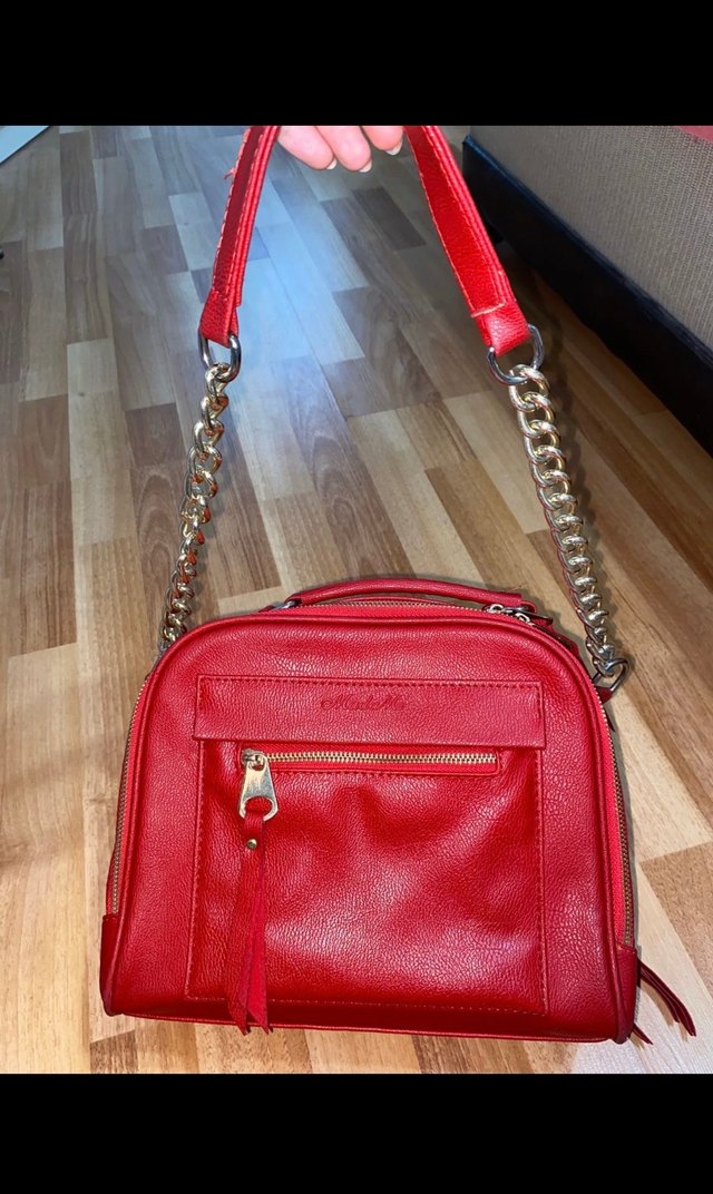 Madame Kırmızı Deri Fermuarlı Kadın Çanta - Görsel 3