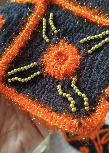 Nakışlı Bohem Örgü Kadın patik - Görsel 3