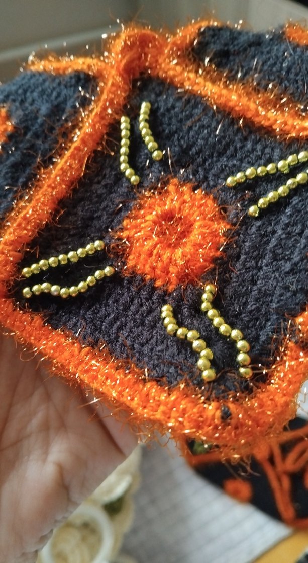 Nakışlı Bohem Örgü Kadın patik - Görsel 3