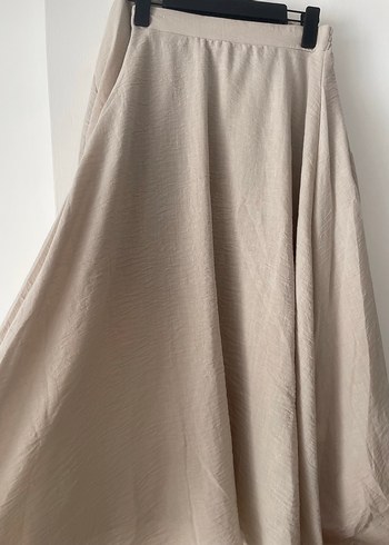 Bej Keten Kadın Bluz Bağcıklı - Görsel 4