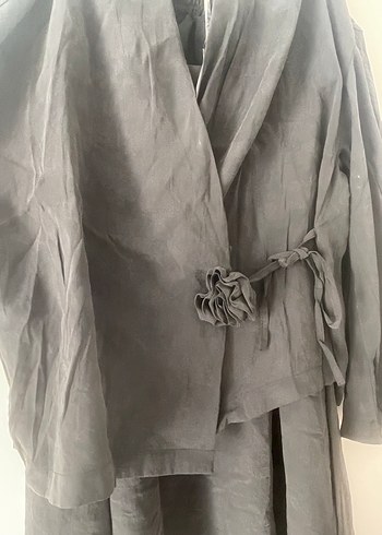 Siyah Uzun Kollu Gevşek Kesim Kadın Elbisesi - Görsel 3