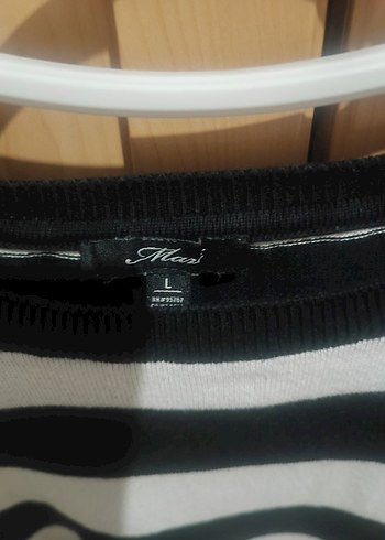 çizgili ince dokuma kazak - Görsel 2