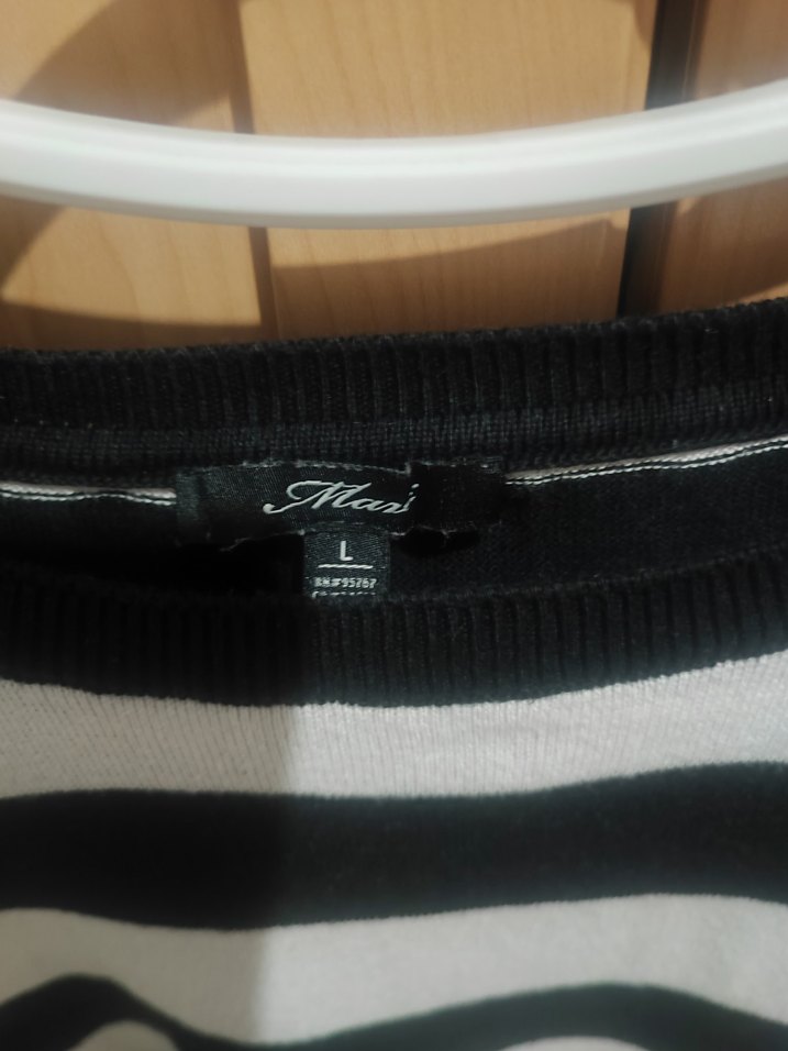 çizgili ince dokuma kazak - Görsel 2