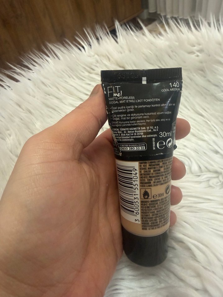 Maybelline Fit Me Matte + Poreless Fondöten 140 Cool Medium - Görsel 2