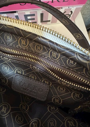 Vakko Beyaz Peluş Kadın Omuz Çantası - Görsel 7