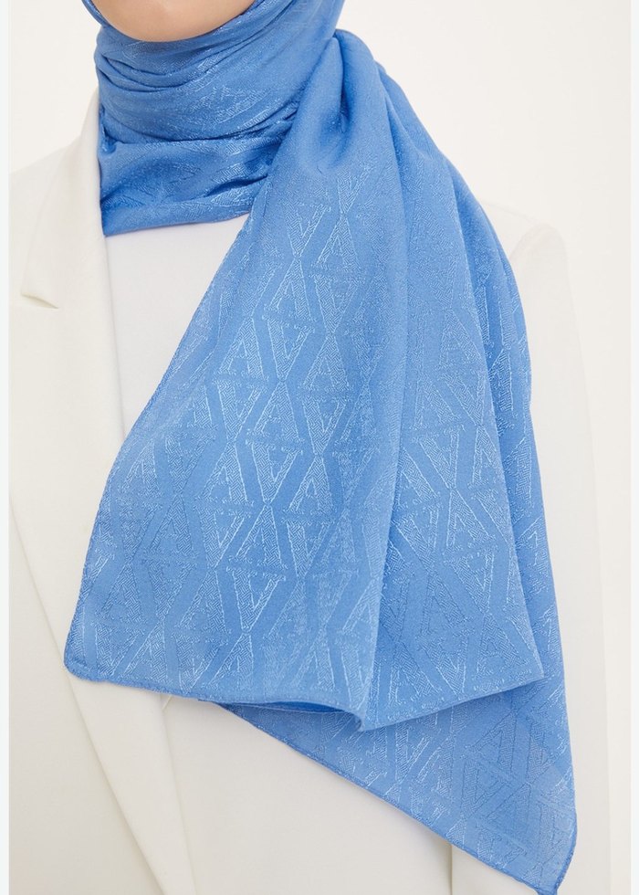 Armine Saks Mavisi  Kadın Şal - Görsel 2