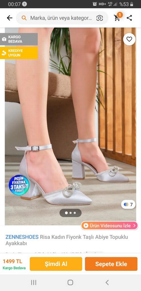 Gri Taşli Kadın Topuklu Abiye Ayakkabı - Görsel 4